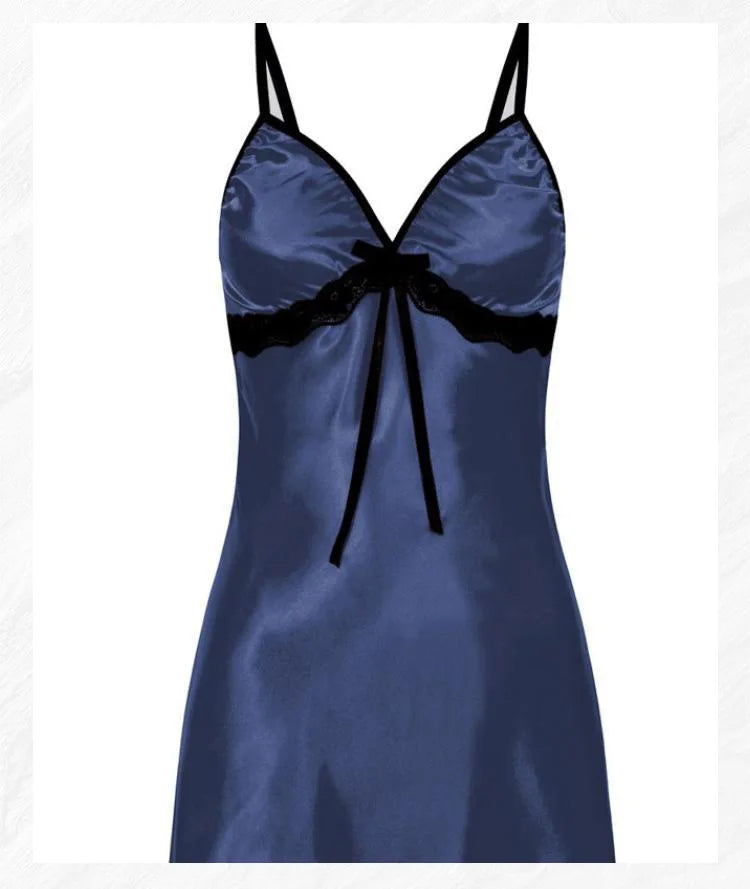 Women Sexy Sleepwear Silk Satin Nightwear Slip Dress Sleeveless Pajamas Nightgown Plus Size Nightwear Comfortable