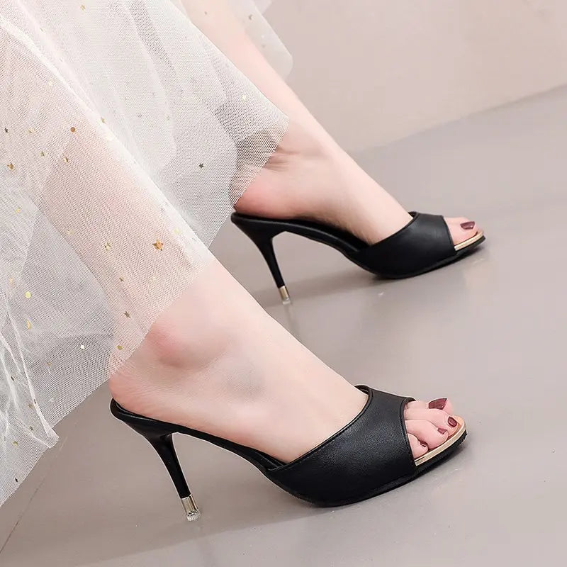 2021 Sexy Summer Thin High Heels Sandals Lady Pumps Classics Slip On Shoes Women White Pink Wedding Party Shoes