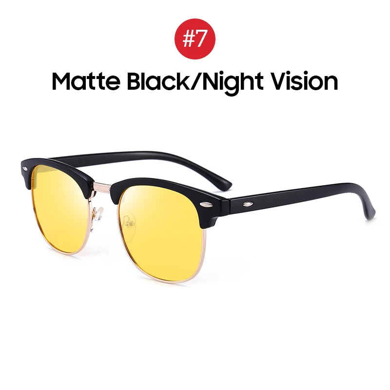 VIVIBEE Classical Square Men Sunglasses Woman Sun Glasses Polarized Man Blue Mirror Lens Driver Top Quality Polarised Shades