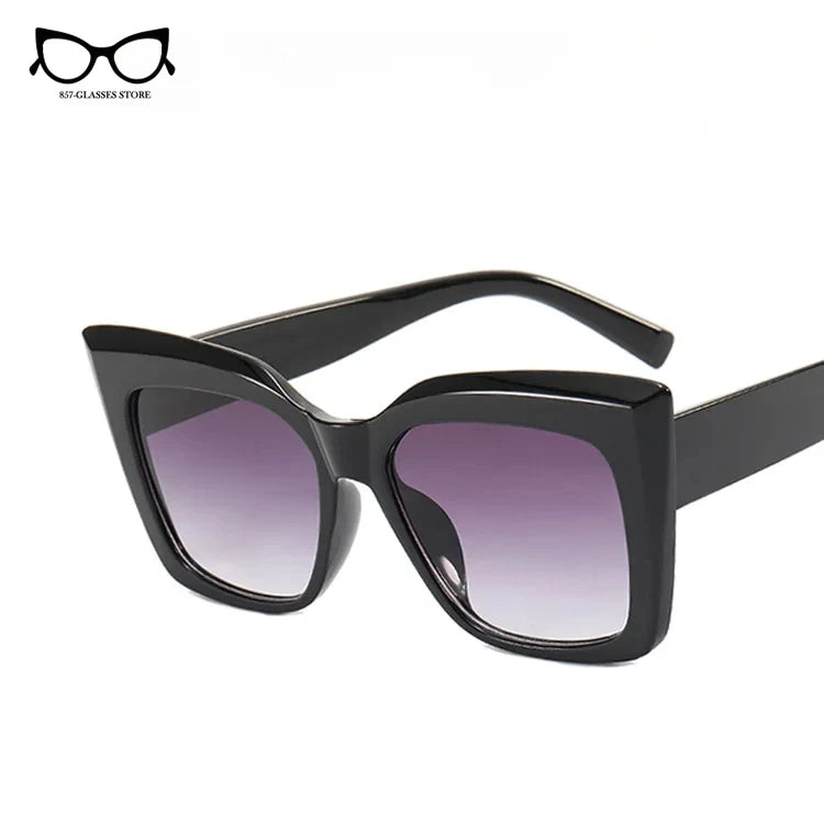 2024 New Vintage Fashion Women Shades Trending Men Gradient Sun Glasses Shades UV400 Glasses Oversized Cat Eye Sunglasses