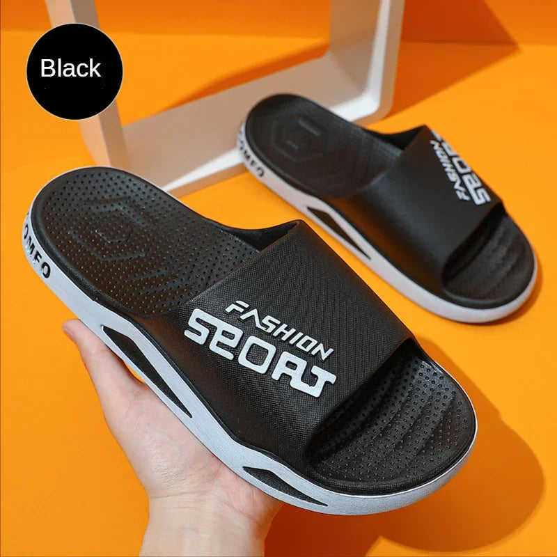 House Men Slippers Letter PVC Flip Flop Soft Sole Non Slip Clapper Slides Sandals Indoor Outdoor Summer Ladies Sports Home Shoes