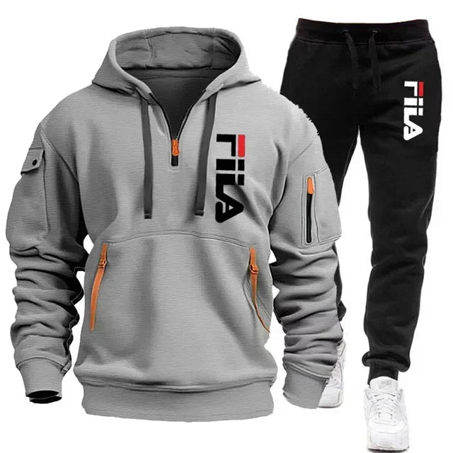 2025 autumn and winter sportswear sets, men's casual fitness wear sets and high-quality designed oversized long-sleeved shirts