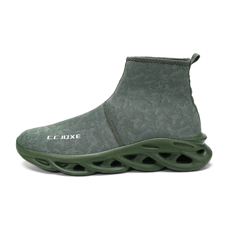 Hot Selling Cheap Black Men's Running Shoes Breathable Comfort Running Sneakers Light Slip-on Socks Shoes For Man Large Size 47