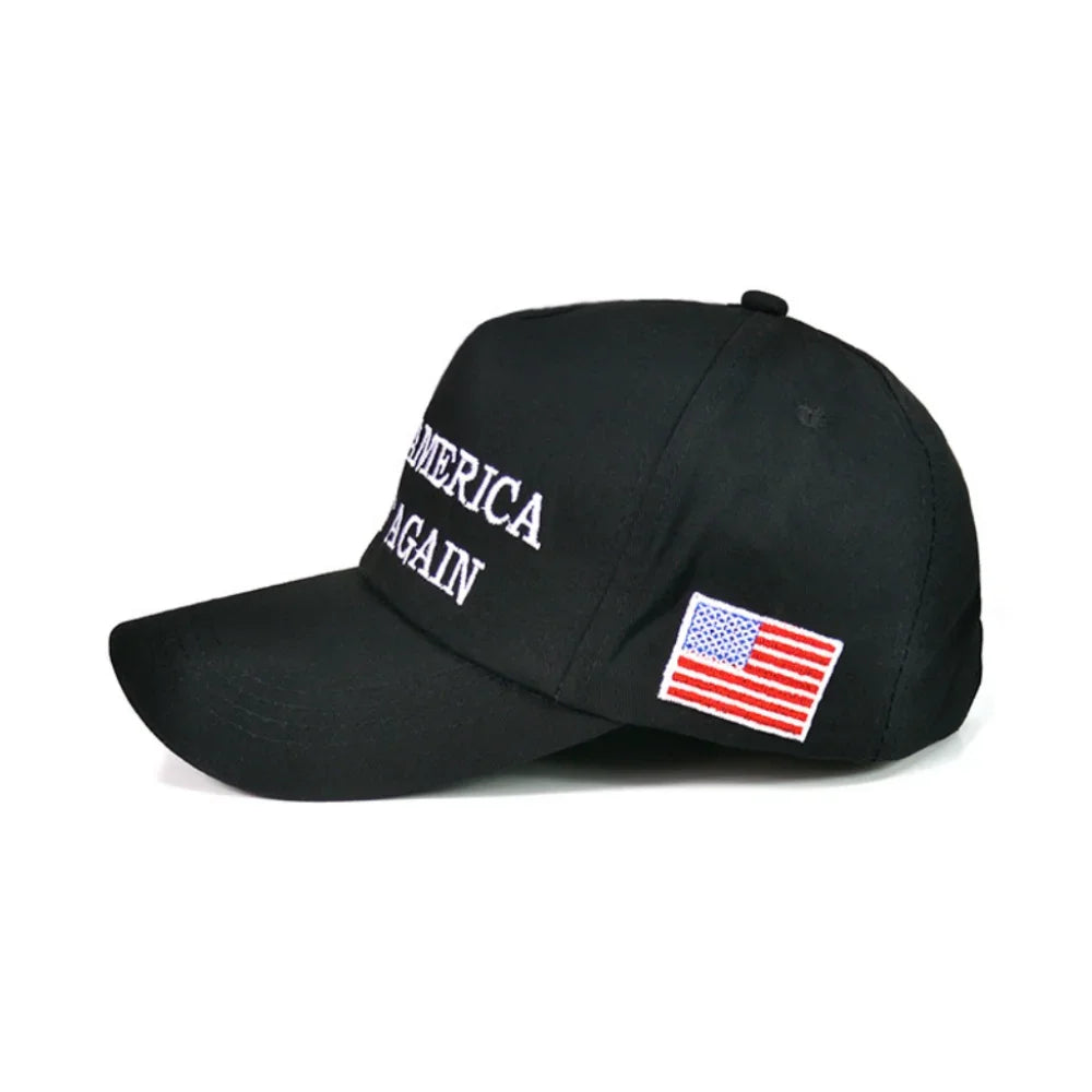 New Style Makes America Great Again Baseball Cap Solid Color Embroidered Sunshade and Sun Protection Cap Wholesale