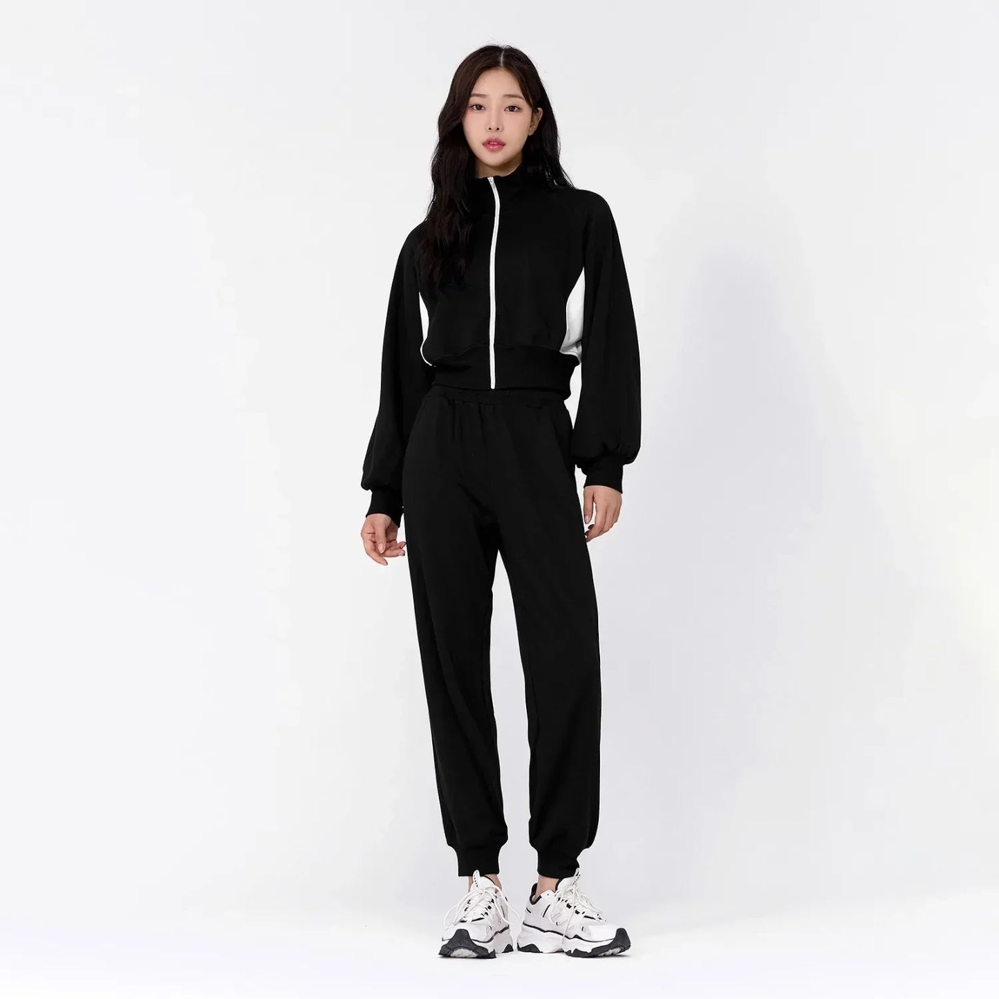 2025 Women's Sportswear Fashion casual street style long sleeve sweatshirt jacket trousers sportswear 2 piece set