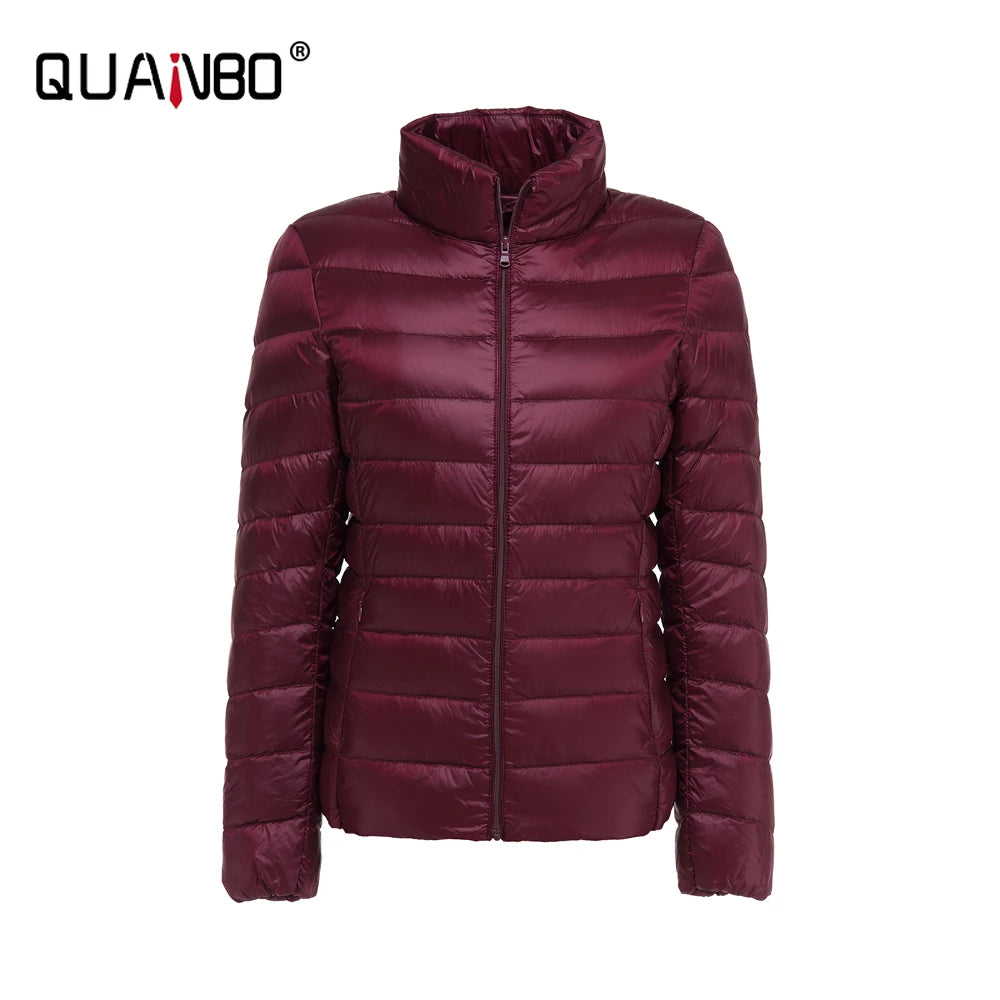 15 Colors Female Slim Fit Short Portable Windproof Puffer Jacket New Women Autumn Winter Packable Ultra Light Weight Down Coat