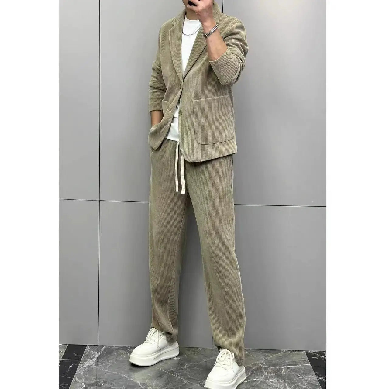 2025 Men Early Spring New Style Suit Suit Two-piece Suit Fashionable Comfortable High-end Versatile and Handsome