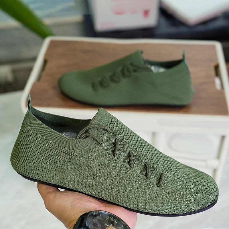 Yrzl sottile mocassini traspiranti in rete traspirante per uomini scarpe da guida anti-slitta