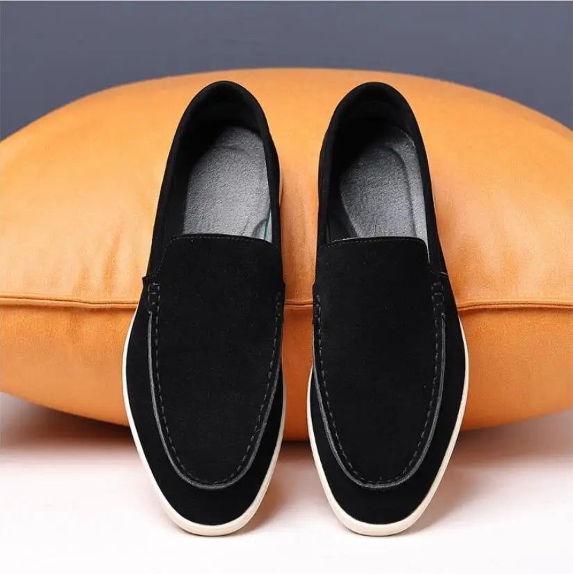 Fashion Men's Slip-on Casual Shoes Suede Leather Mens Trendy Classic Loafers Moccasins Men Outdoor Driving Flats