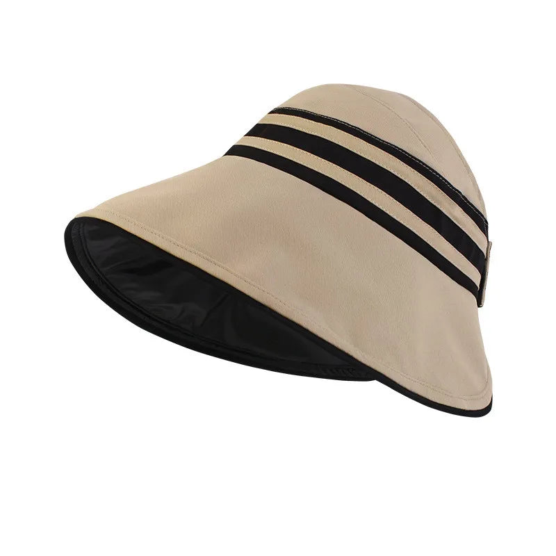 Elegant Summer Sun Hats For Women Girl Adjustable Wide Brim Uv Protection Beach Hat Breathable Foldable Panama Cap Ponytail Caps