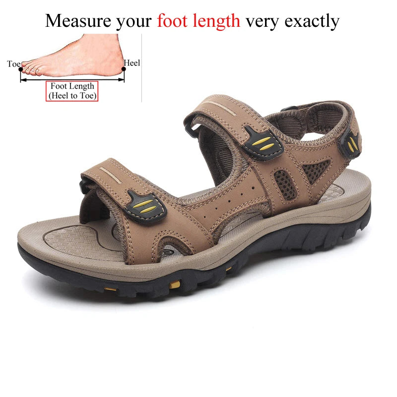 Big Size 48 49 Beach Sandals For Men Outdoor Casual Trekking Summer Breathable Shoes Sandal Hook & Loop Sandalias Hombre Playa