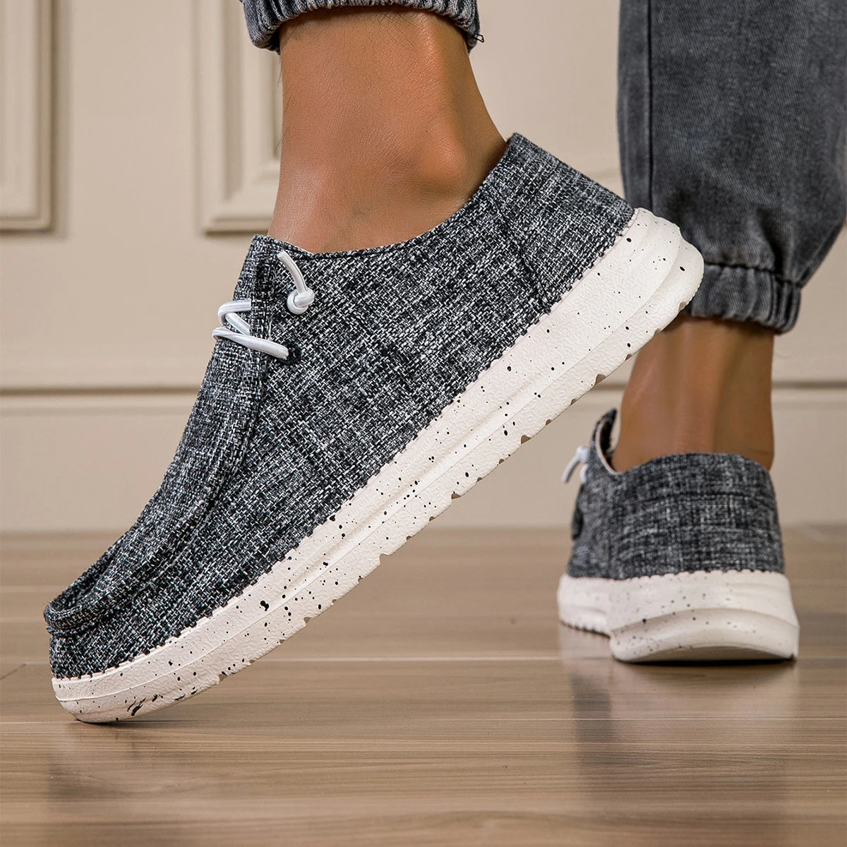 Dude Shoes Men Canvas Shoes Summer Casual Loafers Men's Moccasins Breathable Comfortable Plus Big Size 48 49 50