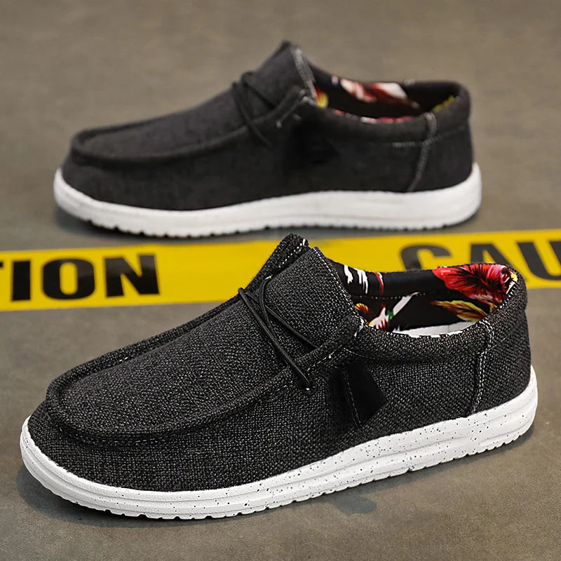 Muži příležitostné boty prodyšné lehké lehké napínací byty Jednoduché pohodlné pevné barvy měkké podeševské boty