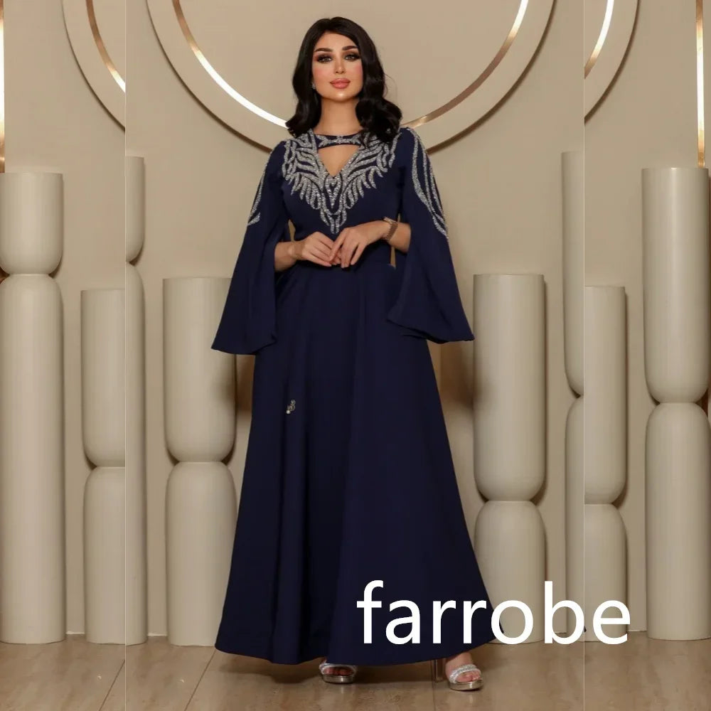 Customized Unisex Jersey Pleat A-line V-neck Midi Dresses Homecoming Dresses Chinese Style Formal Casual Simple Retro Fashion Cl