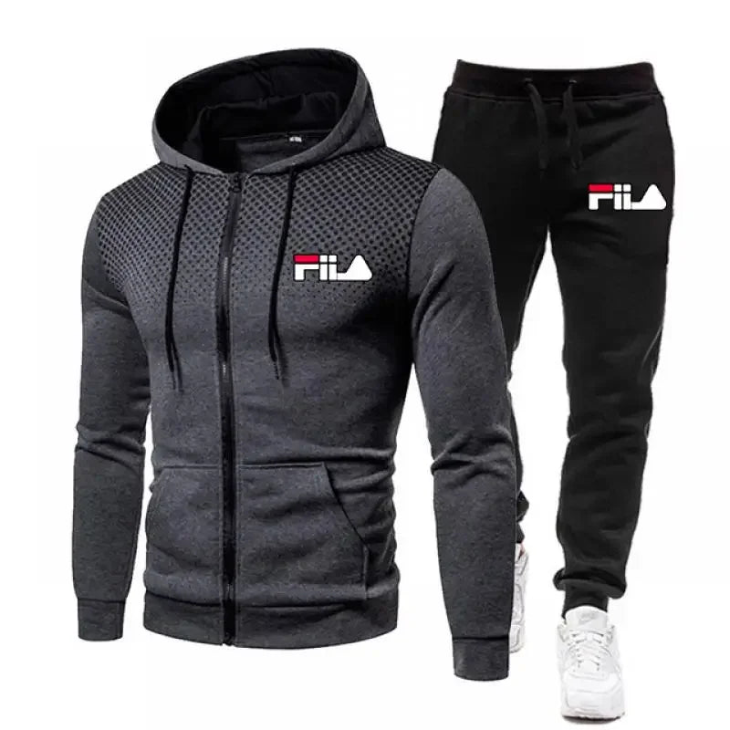 Men's 2025 Spring and autumn new sportswear, casual sweatshirt, men's casual sports top, jogging set, suit, hoodie + long pants