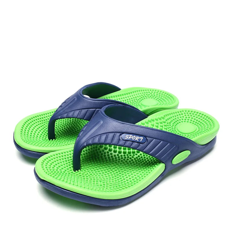YRZL Men's Flip Flops Massage Granule Men Slippers Comfortable Beach Sandals Men Casual Shoes House Flip Flops Bathroom Shoes