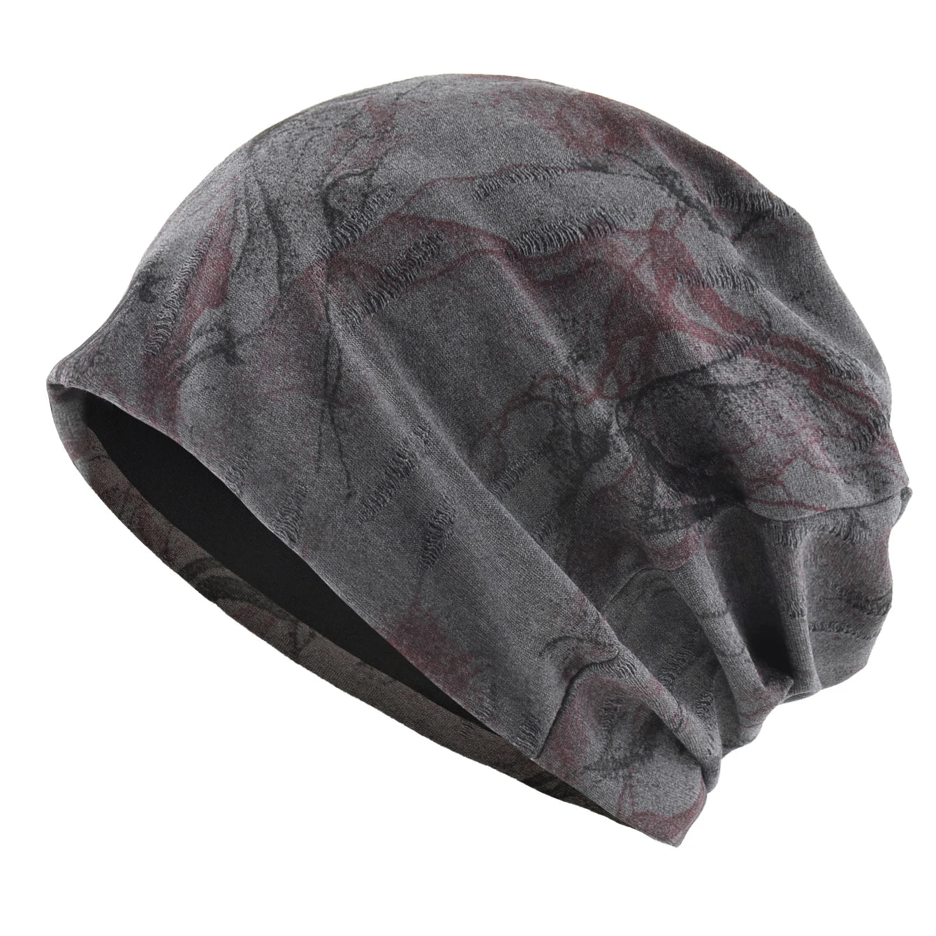 Unisex Chinese-Style Marbled Print Beanie Hat Men Women Loose Style Slouchy Bonntet Cap Spring Autumn Outdoor Casual Sport Hats