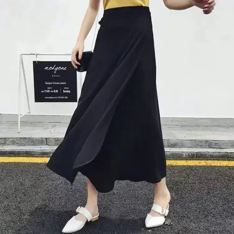 Women Floral Print Chiffon Long Skirt Summer New Stylish Midiskirt One-Piece Lace-up Wrap Skirt Holiday Suntan Beach Skirts Sexy