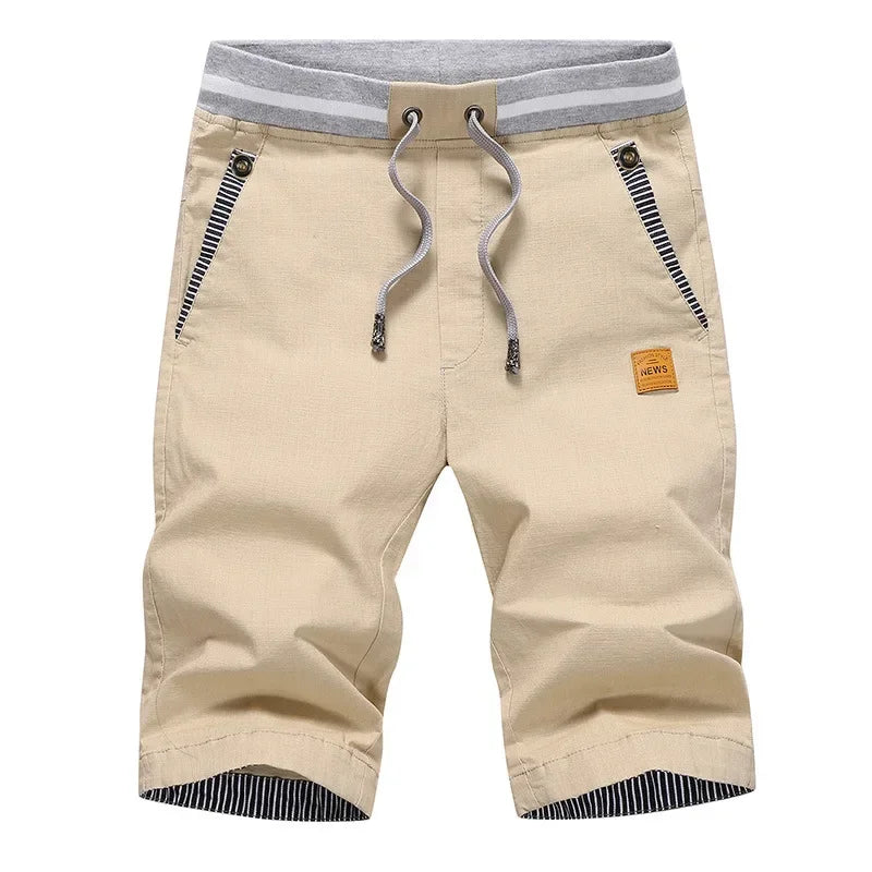 Man Summer Men's Casual Cotton Linen Shorts Beach Short Pants Male Bermudas Trend Breeches Casual Sport Shorts Classic Brand