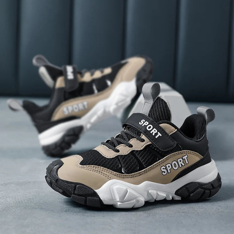 Autumn Childrens Boy Sneaker Fashion Cute Design Outdoor Sports School Kid Causal Shoe Mesh Non-slip Soft Girls Shoes Size 28-39