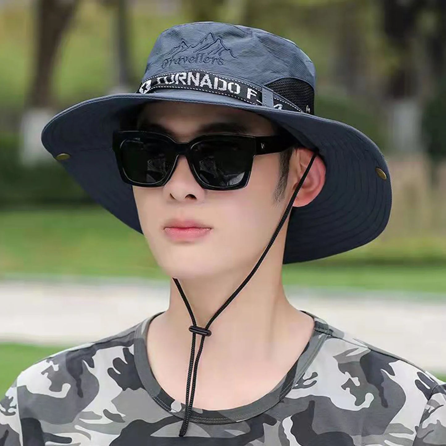 Summer Men Bucket Hat Protection UV Sunscreen Fisherman Hat Summer Sun Protection Fishing Hat Gift for Outdoor Activities