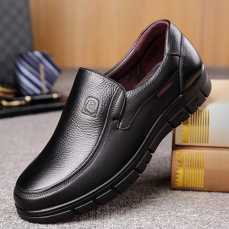Genuine Leather Casual Shoes For Men Flat Platform Walking Shoes Outdoor Footwear Loafers Breathable Sneakers Handmade Shoes