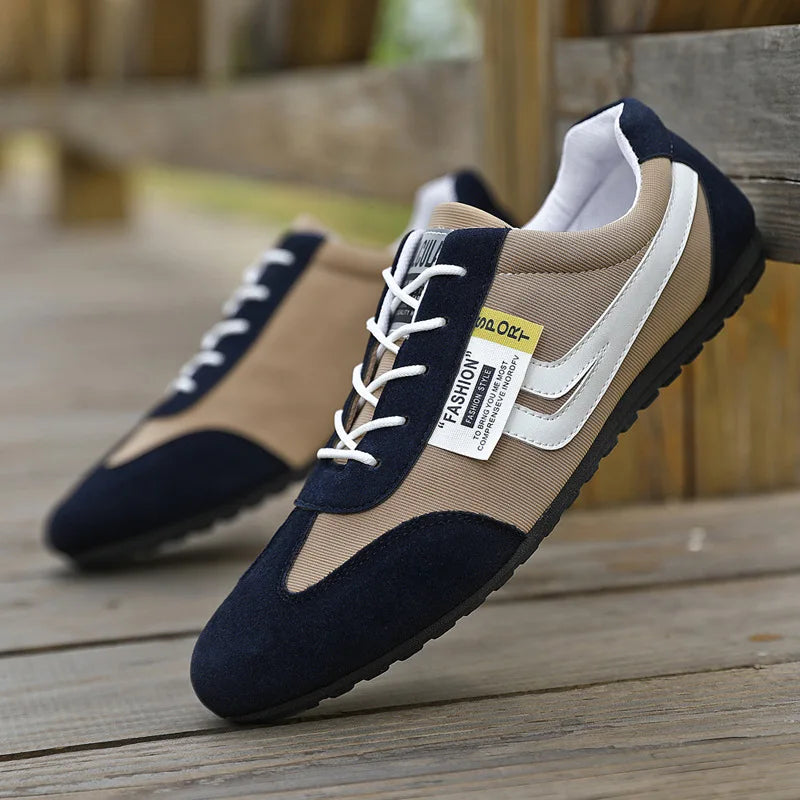 Men Low-top Canvas Shoes Casual Breathable Sneakers Korean Style Autumn Lace Up Casual Non-slip Trainers Zapatillas Para Hombre