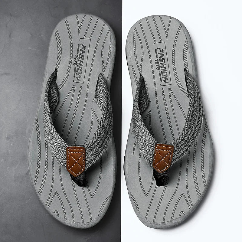 Summer Men Beach Flip Flops Anti-skid Tong Slippers Casual Flat Lightweight Outdoor Chanclas Hombre Chinelo Masculino Klapki