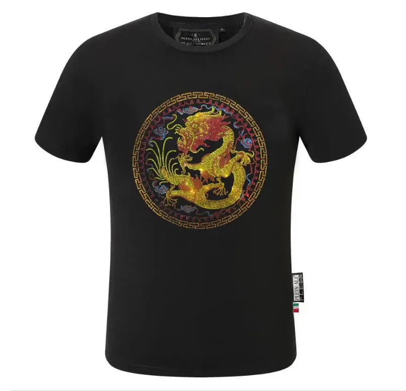 Men's brand designer Rhinestone T-shirt Punk Clothes Dropshipping Hip Hop 2024