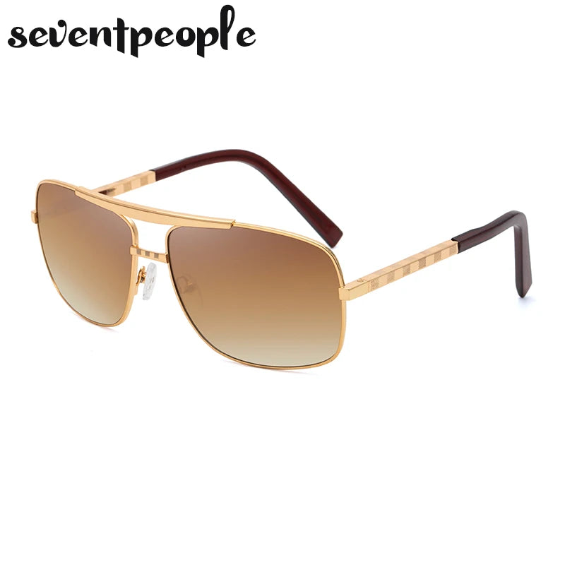 Vintage čtvercové sluneční brýle muži luxusní značkové návrháře kovové rámy sluneční brýle pro mužské módní obdélníkové sluneční brýle Gafas de Sol