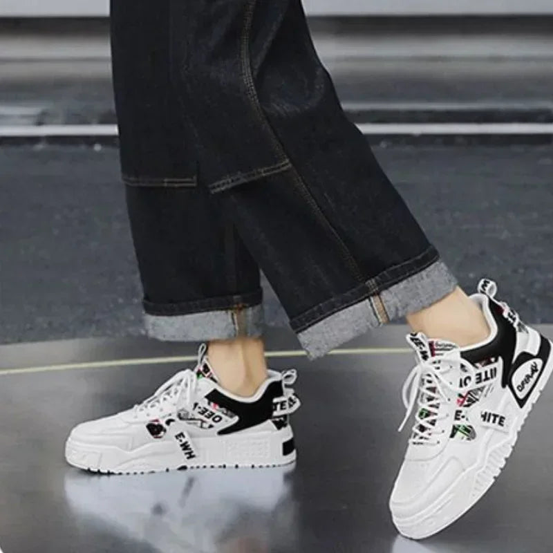 High quality Men's Shoes Breathable Men Walking Sneakers Shoe Leather Outdoor Running Shoes Lace-up Men Casual Shoes New Zapatos