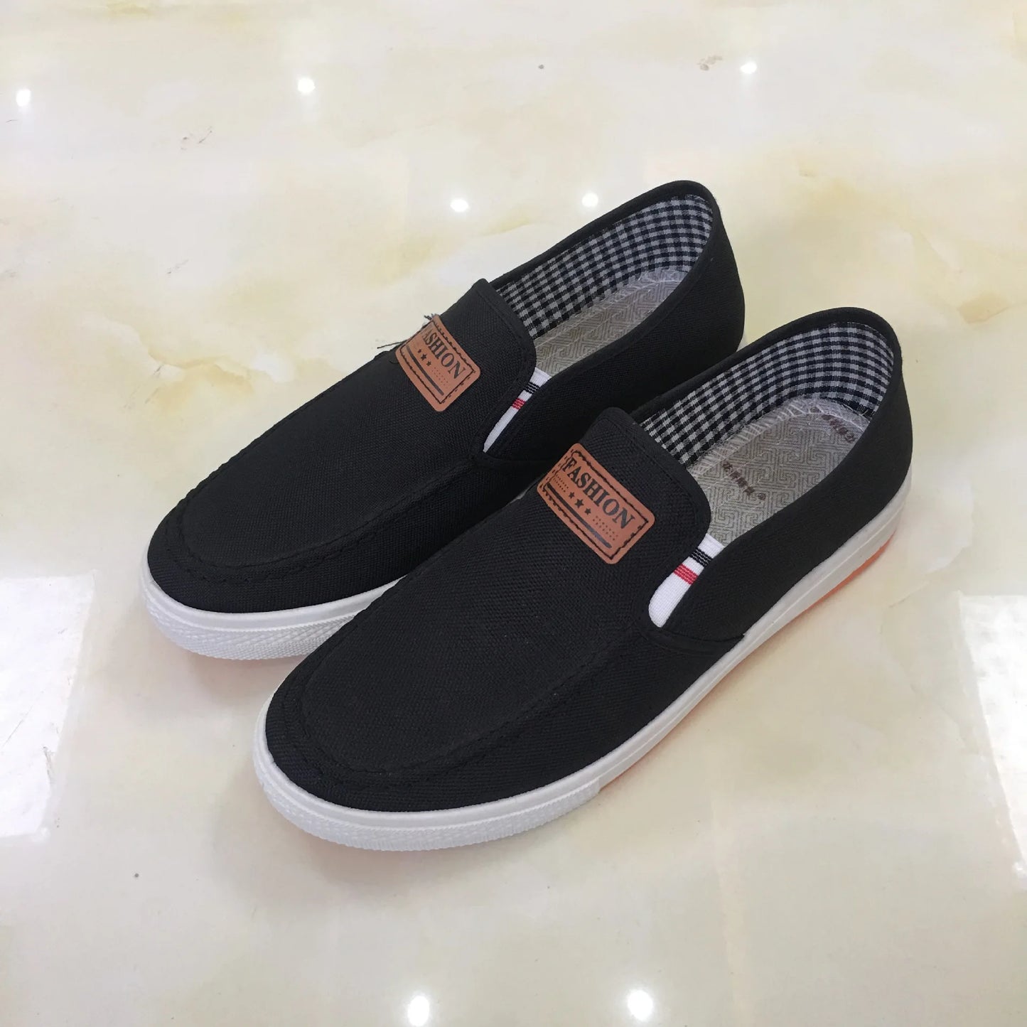Men Casual Shoes Slip on Canvas Loafers Comfortable Walking Flats for Man Dude Non Slip Soft Moccasins Sneakers Summer