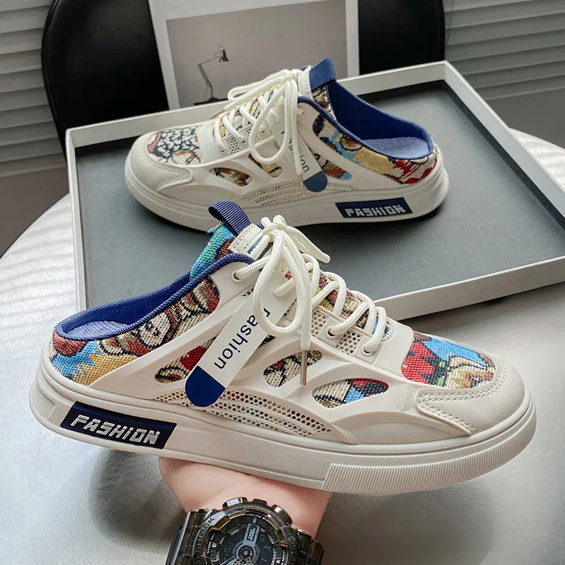 Muži plátno boty pohodlí lehké příležitostné boty pánské oděvy tenisky prodyšné mochéry poloviční boty zapato hombre