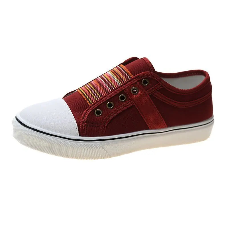 Vászon lapos cipő nők alacsony vágású edzők alkalmi vulkanize cipők új női nyári őszi cipők hölgyek cipők nők