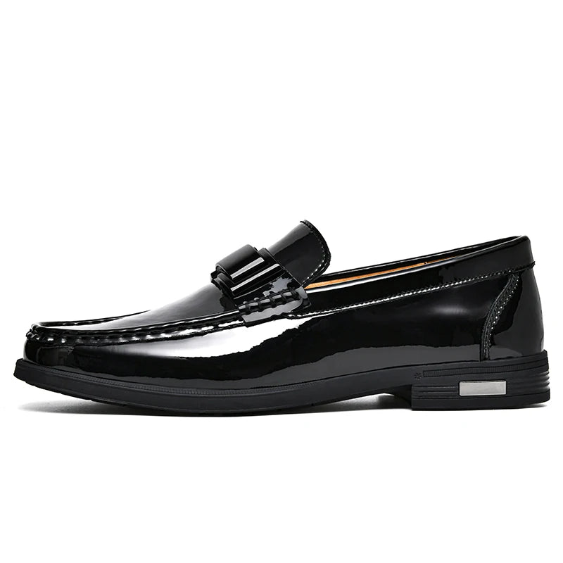 Патентни кожени мокасини Мъже неприятни обувки за джентълмен лофер официални обувки инсталации на ерен голям размер 47 48