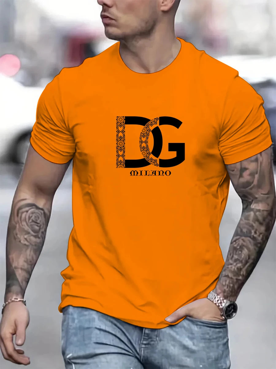 T-shirt Summer New High-quality Cotton Short Sleeved letter Printed O-neck T-shirt Fashion Designer Matching Top