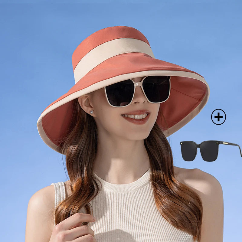 Panama Women's Fisherman Sun Pot Hat Sunscreen Beach Summer Hat Big Brim Fashion Bow Outdoor Cap H41