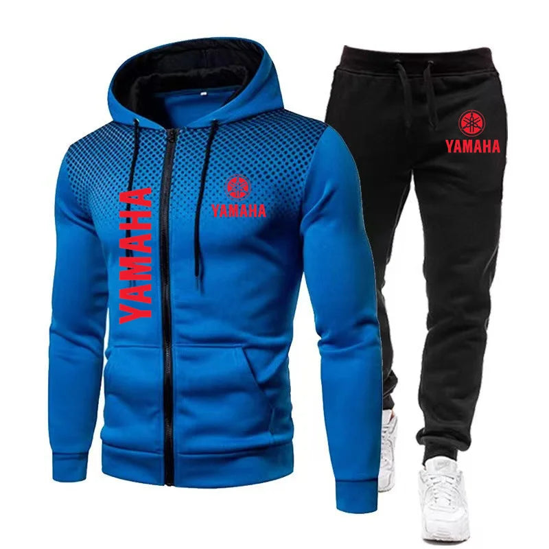 2025 New Yamaha Men's Running Set Sportswear Fashion Men's Hoodie Fitness Sportswear Множество спортни комплекти