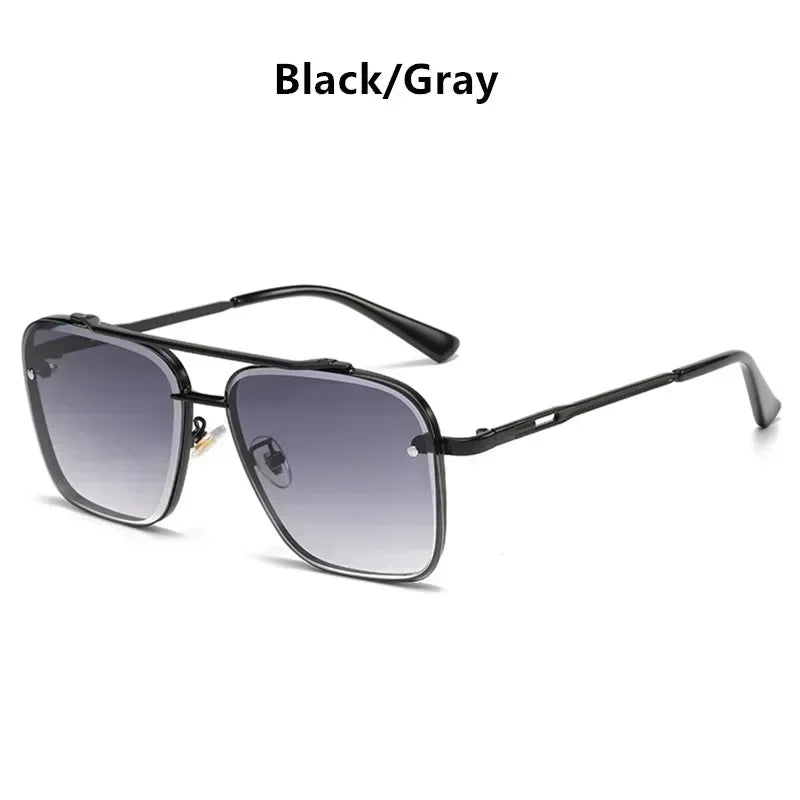 2025 Fashion Square Luxury Design Sunglasses Men Women Flight Seven Rock Mach Six Style Gradient Pilot Sunglasses Oculos De Sol