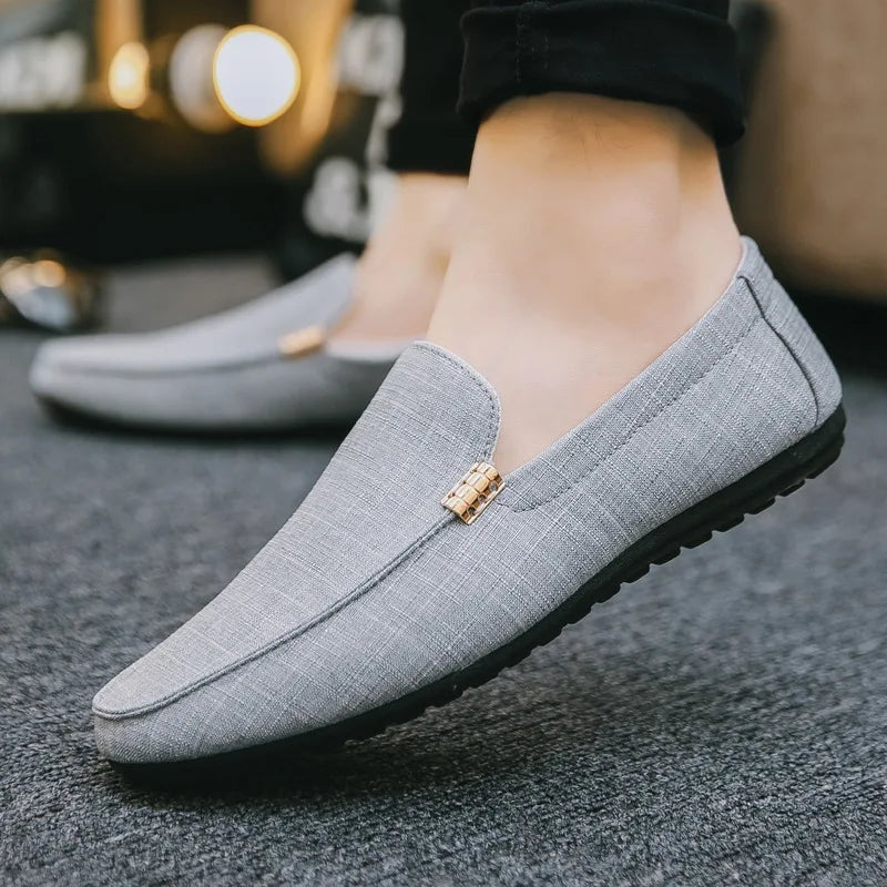 Men Casual Shoes Canvas Slip On Fashion Loafers for Male Luxury Dress Driving Shoes Formal Wedding Party Flats Plus Size