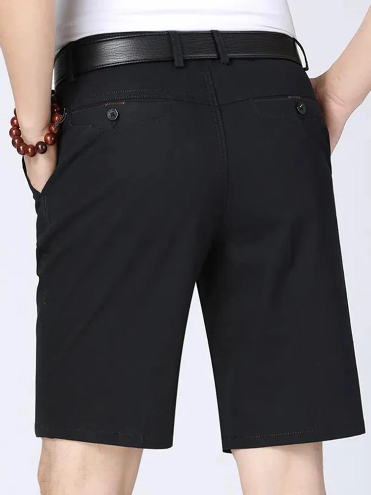 100% Cotton Shorts Men Knee Length Boardshorts Classic Brand Comfortable Clothing Beach Shorts Male Short Trousers