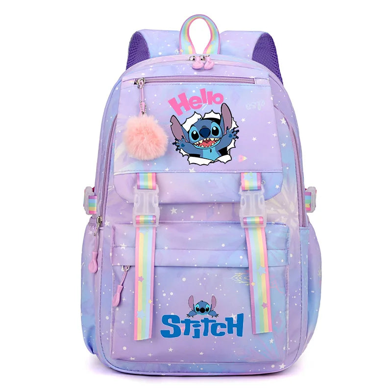 STTICK SACKPACK DE LA CAPPOSITION, NYLON CASSORATIQUE CUPER JEU, CARTOON ANIME SCHOOLAGE, Girl Casual Travel Commute Knapsack