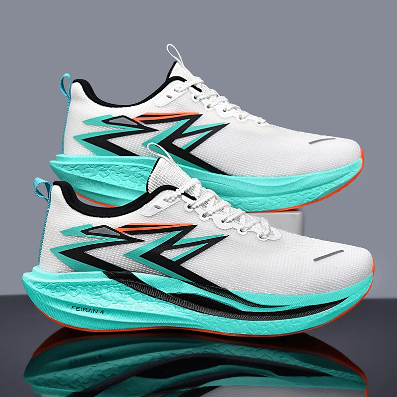 Carbon Plate Marathon Men Sports Running Shoes Air Cushion Lightweight Women Athletic Gym Sneakers Hiking Jogging Footwear