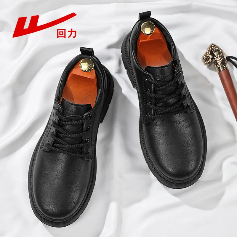 1632 Fashionable four-season style High Quality Men Casual Leather Business Tooling Shoes Comfy Thick Bottom Male Shoes