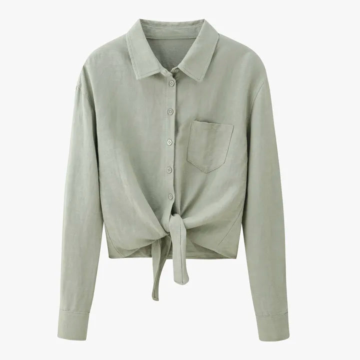 Jako 2025 Jarní letní plátěné košile + kolekce šatů Vysoce kvalitní tiskový prádlo a pletení svetr