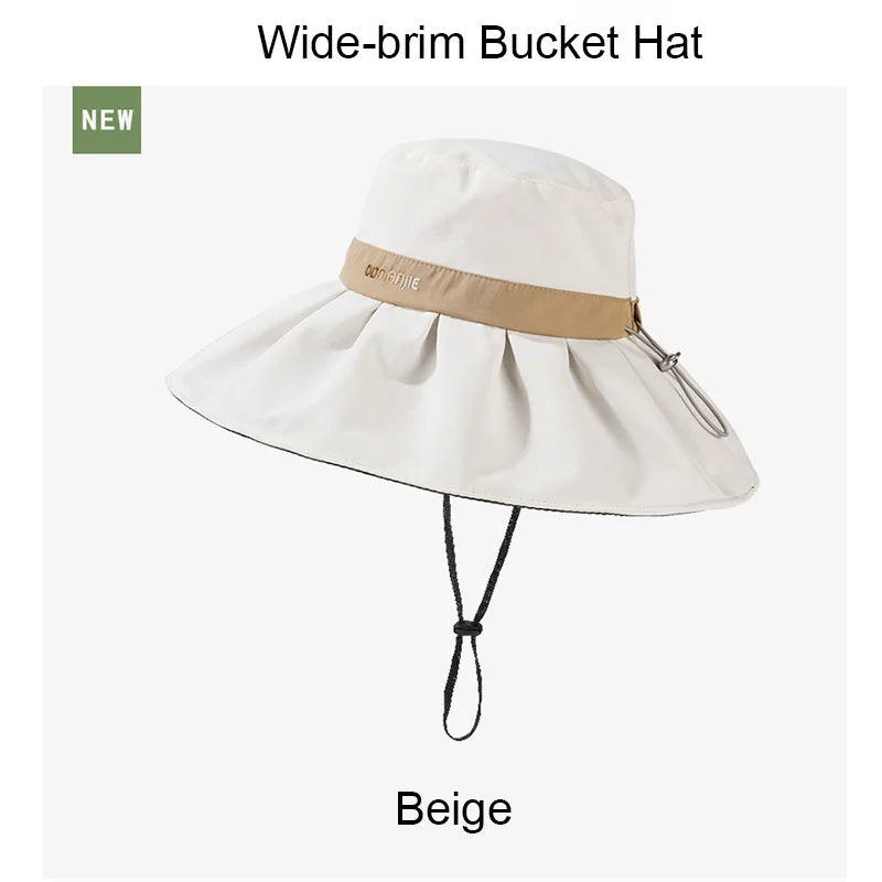 Women's Velvet Wide-Brim Bucket Hat - Casual Outdoor Sun Hat With UV Protection