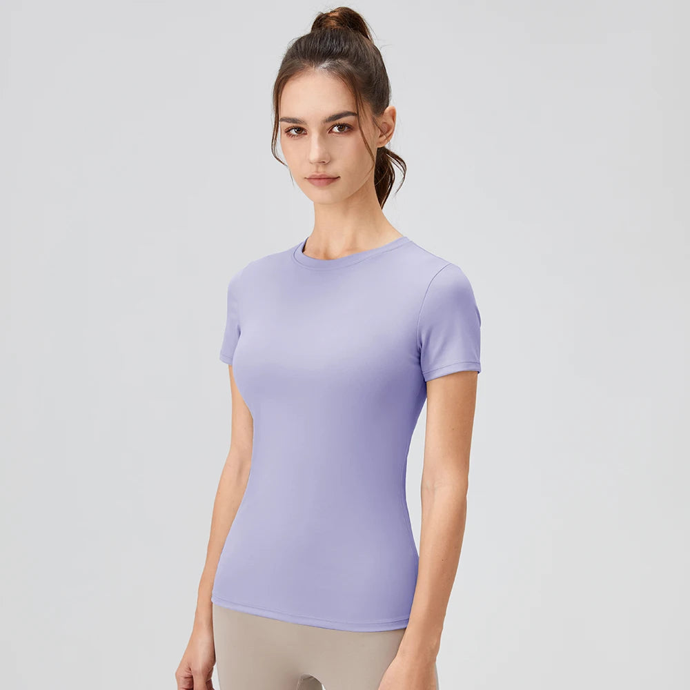 2024 Women Sports Shirt Tight Yoga top Quick Dry Gym Top Outdoor Short Sleeve Running Sportswear Women T-shirts