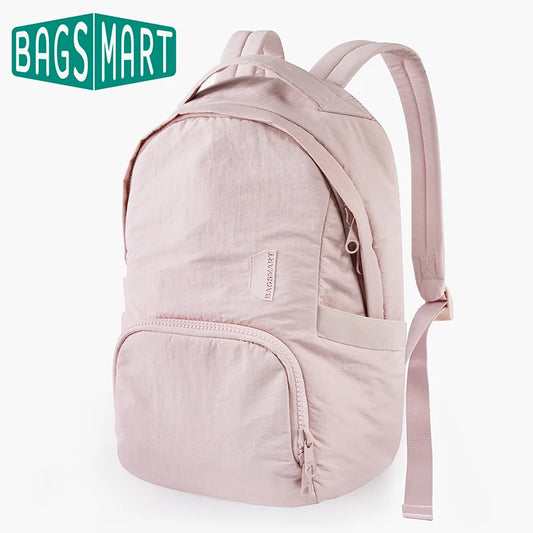 BAGSMART School Bag Women's Backpack 13 Inch Laptop Bag Travel Cute Kawaii Anti Theft Waterproof Nylon Backpacks Women Book Bag