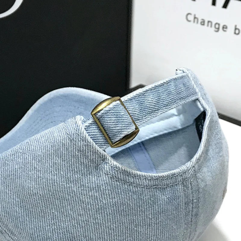 Denim honkbal petten casual 100% katoenen brief c honkbal cap vrouwen mannen voorjaar zomer cap