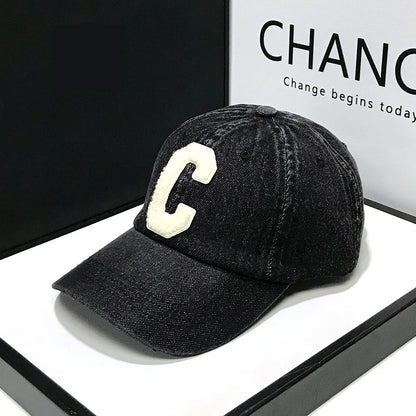 Denim honkbal petten casual 100% katoenen brief c honkbal cap vrouwen mannen voorjaar zomer cap